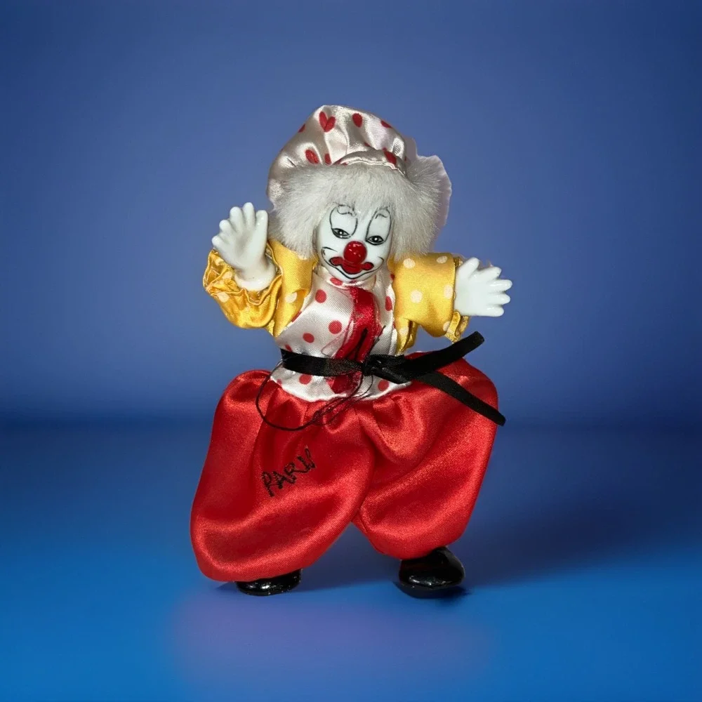 Porcelain Paris Clown Doll‎